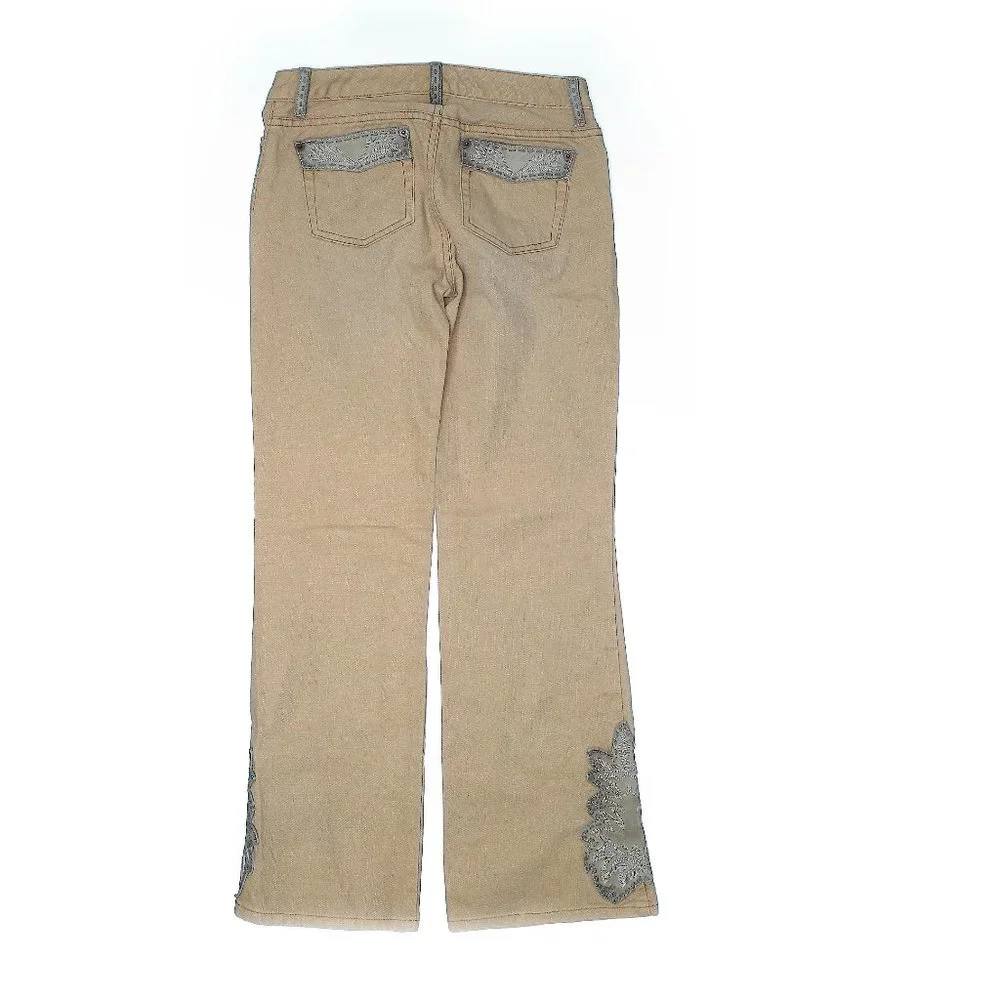 Vintage Ralph Lauren Y2K Boho Western Flare Jeans Girls 16 ~ Cowgirl Southwest - Picture 2 of 13